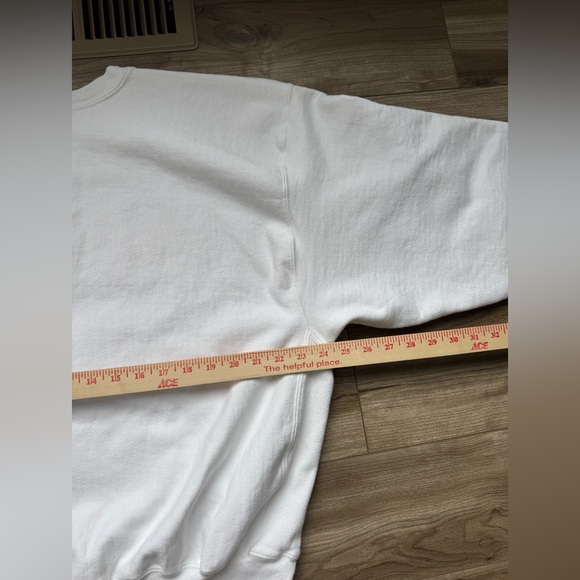 Vintage 90s Michigan Champion Reverse Weave Sweatshirt Crewneck White XL - Picture 5 of 8